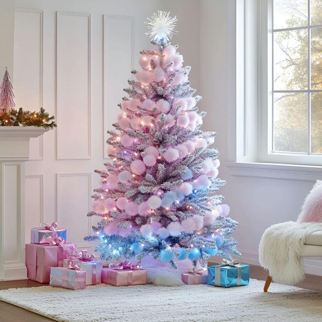 09. Dreamy Pastel Wonderland with Soft Pastel Holiday Lights