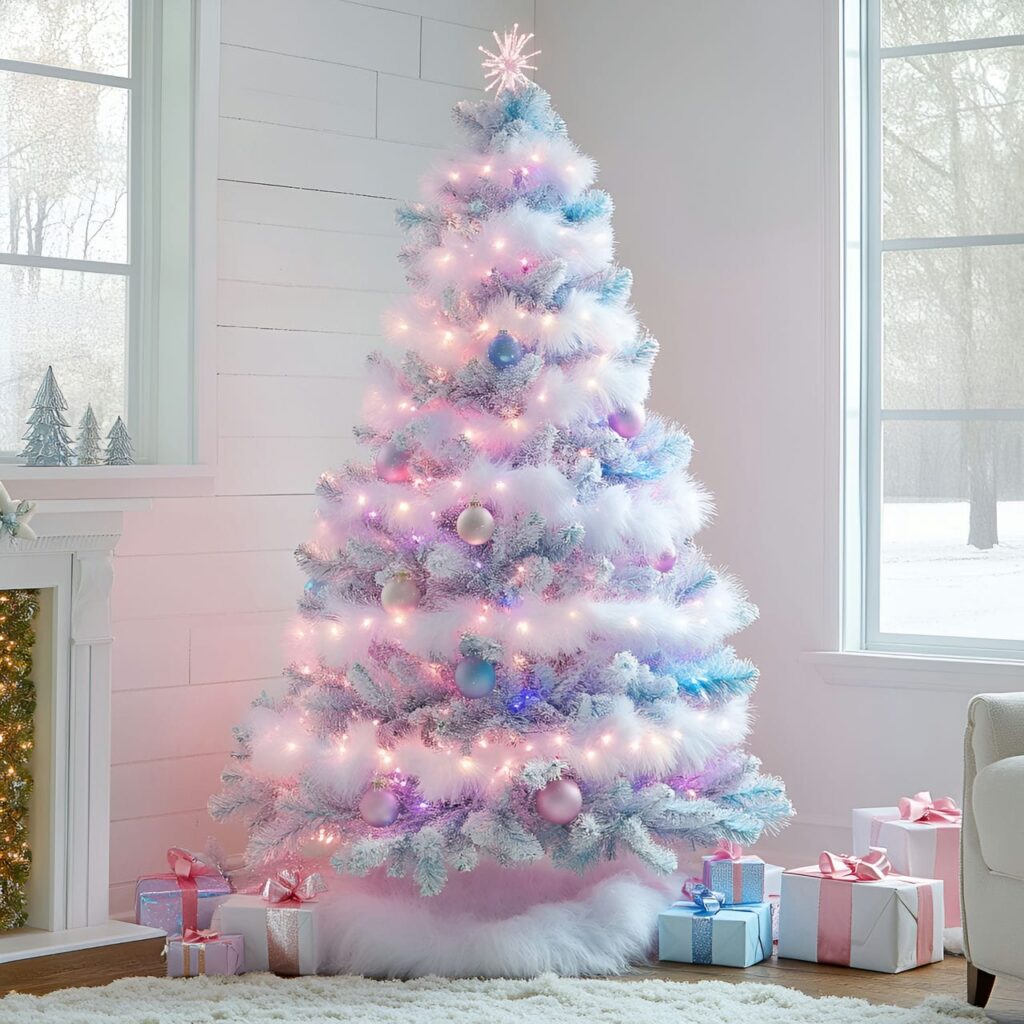 09. Dreamy Pastel Wonderland with Soft Pastel Holiday Lights