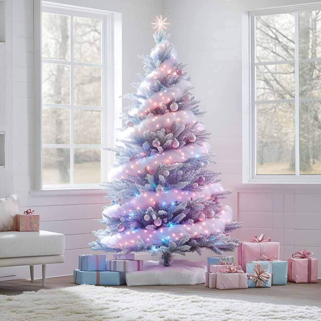 09. Dreamy Pastel Wonderland with Soft Pastel Holiday Lights