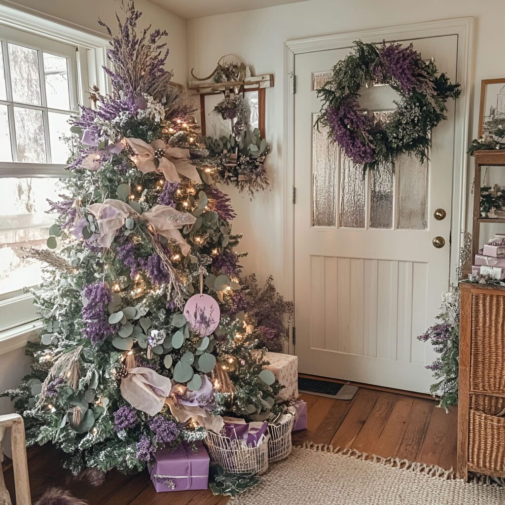 07. Dried Flower Christmas Tree with Lavender and Eucalyptus