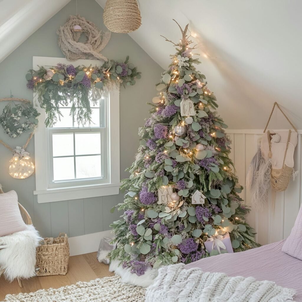 07. Dried Flower Christmas Tree with Lavender and Eucalyptus