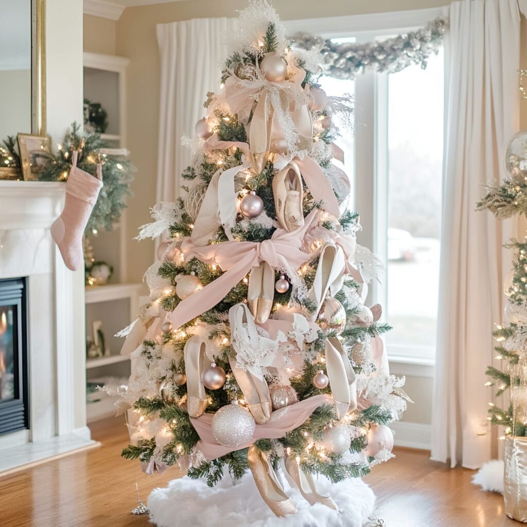 14. Ballet-Themed Christmas Tree: Graceful and Elegant Holiday Décor