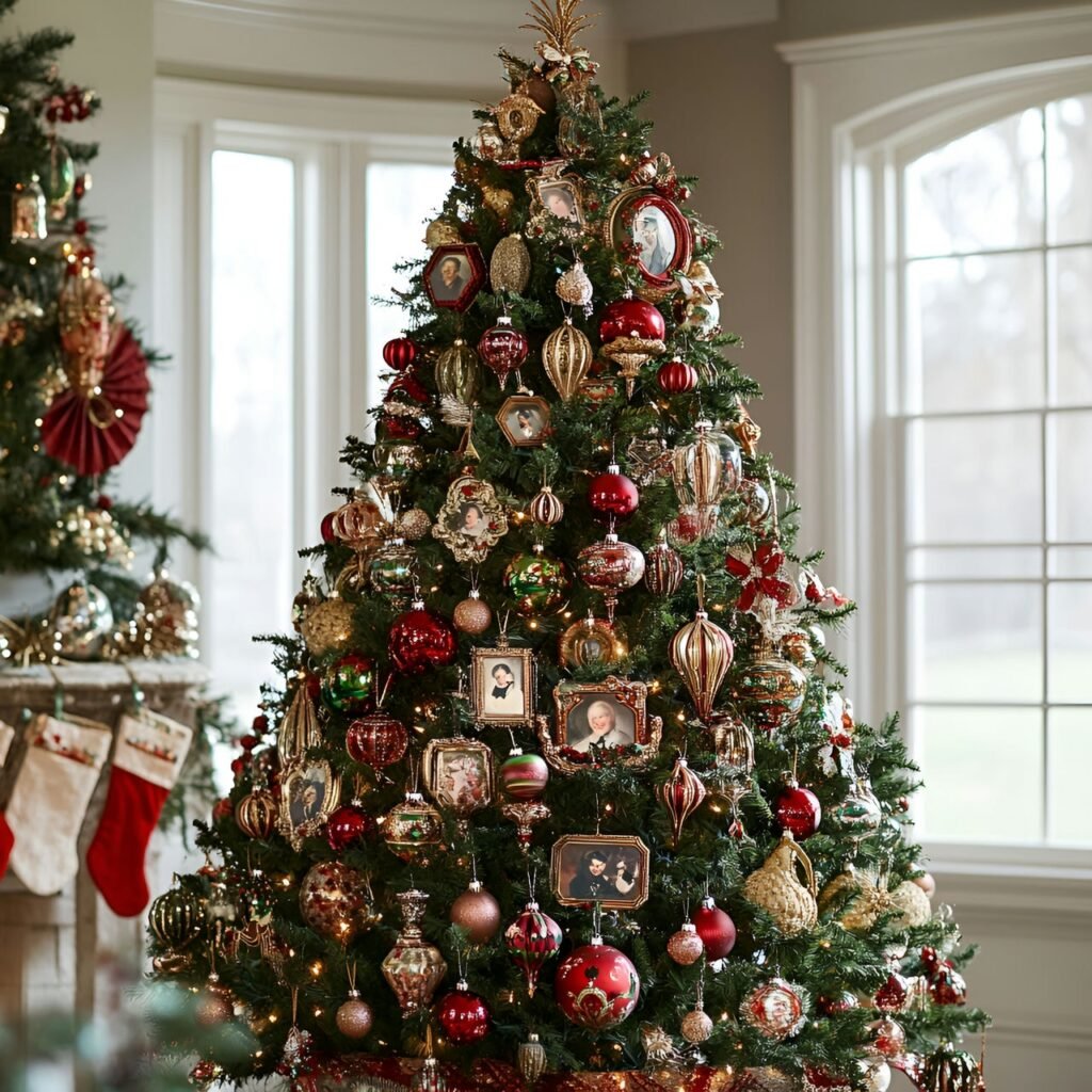 22. Vintage Victorian Christmas Tree: Timeless Holiday Elegance