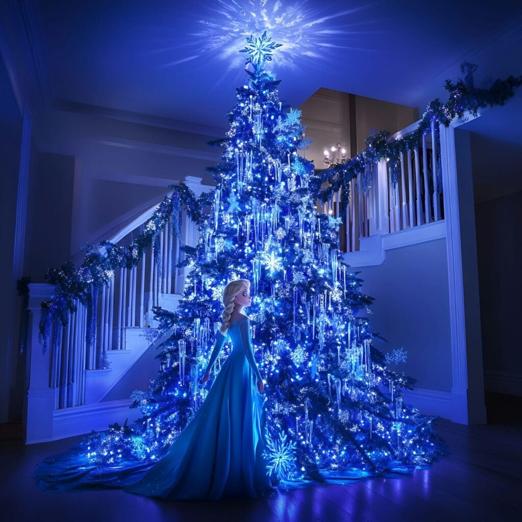 05. Frozen-Themed Christmas Tree: Create a Winter Wonderland with Elsa and Anna