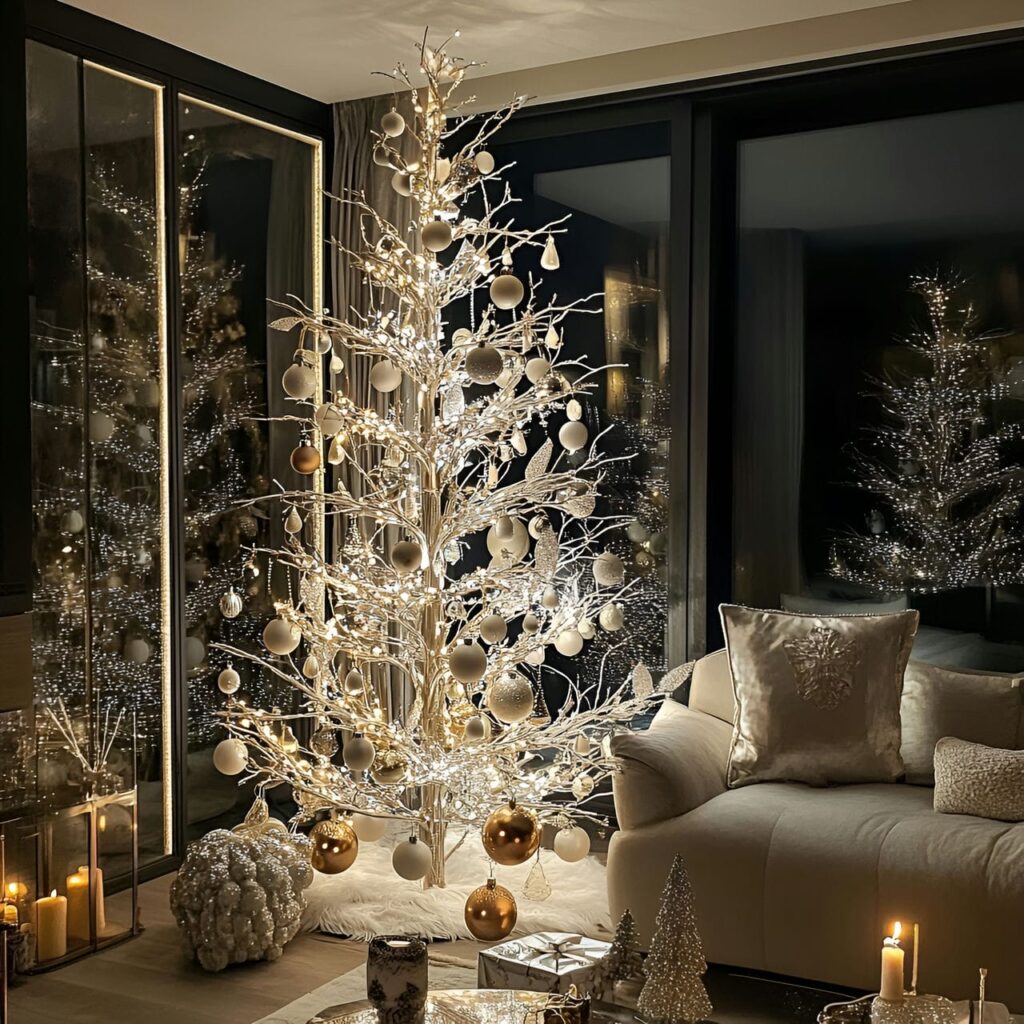 19. Enchanted Twinkling Twig Tree with Elegant Crystal Twigs