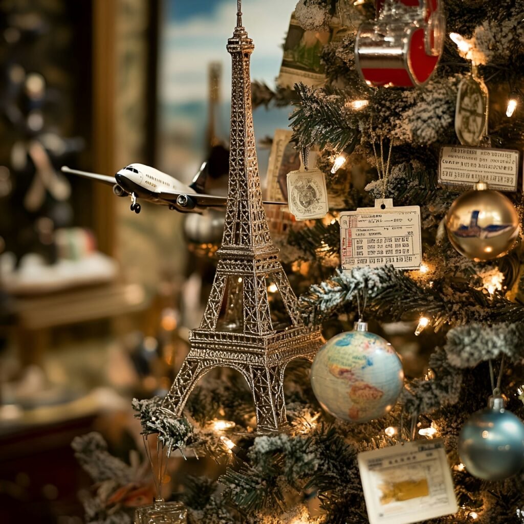 30. Travel-Inspired Christmas Tree: Journey Around the World in Festive Style