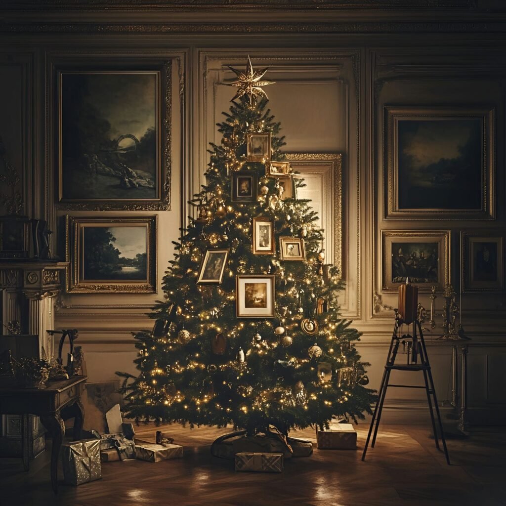 18. Art Lover’s Christmas Tree: A Creative and Colorful Holiday Masterpiece