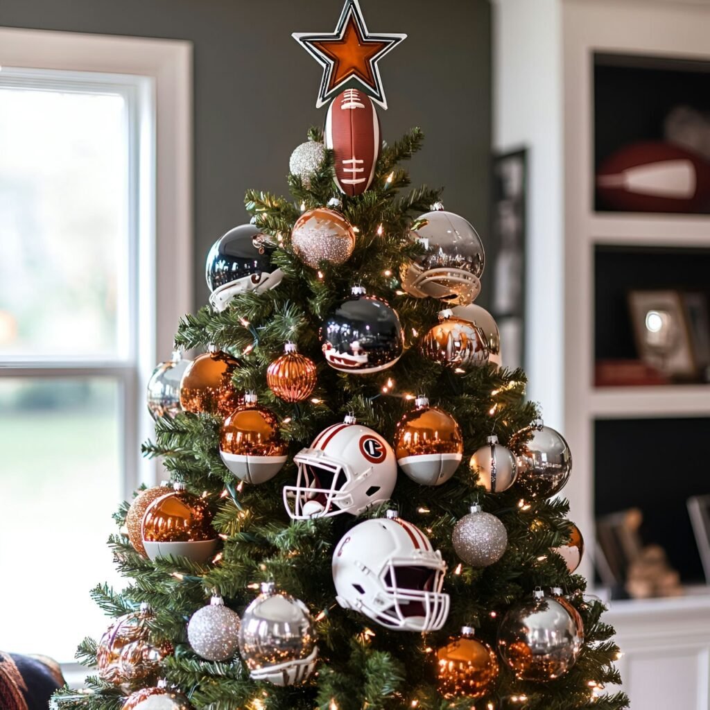 20. Sports Fan Christmas Tree: Deck the Halls with Team Spirit