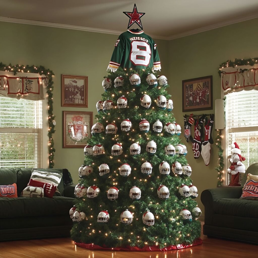 20. Sports Fan Christmas Tree: Deck the Halls with Team Spirit