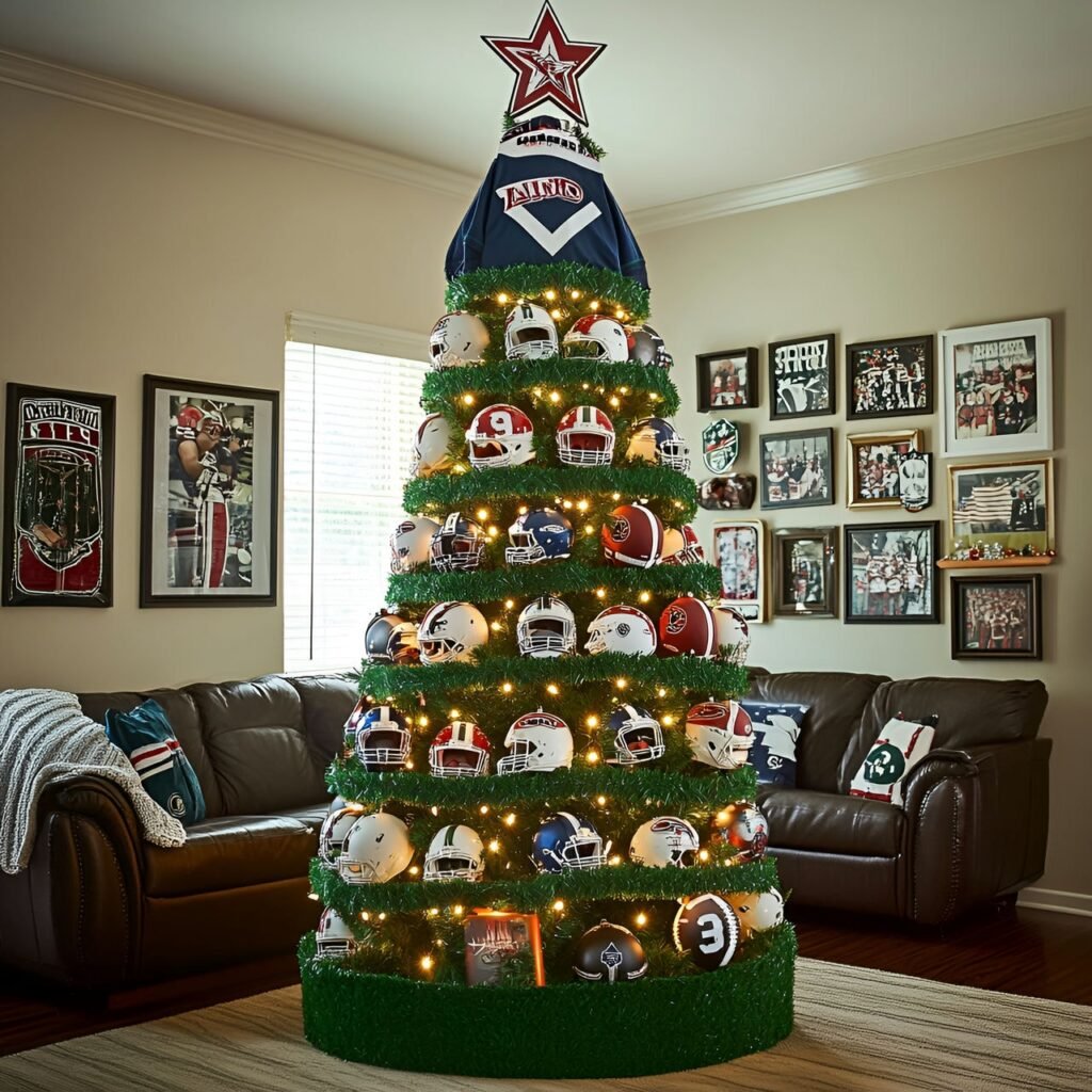 20. Sports Fan Christmas Tree: Deck the Halls with Team Spirit