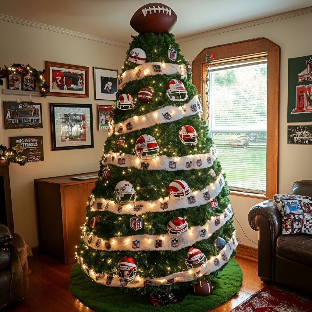 20. Sports Fan Christmas Tree: Deck the Halls with Team Spirit