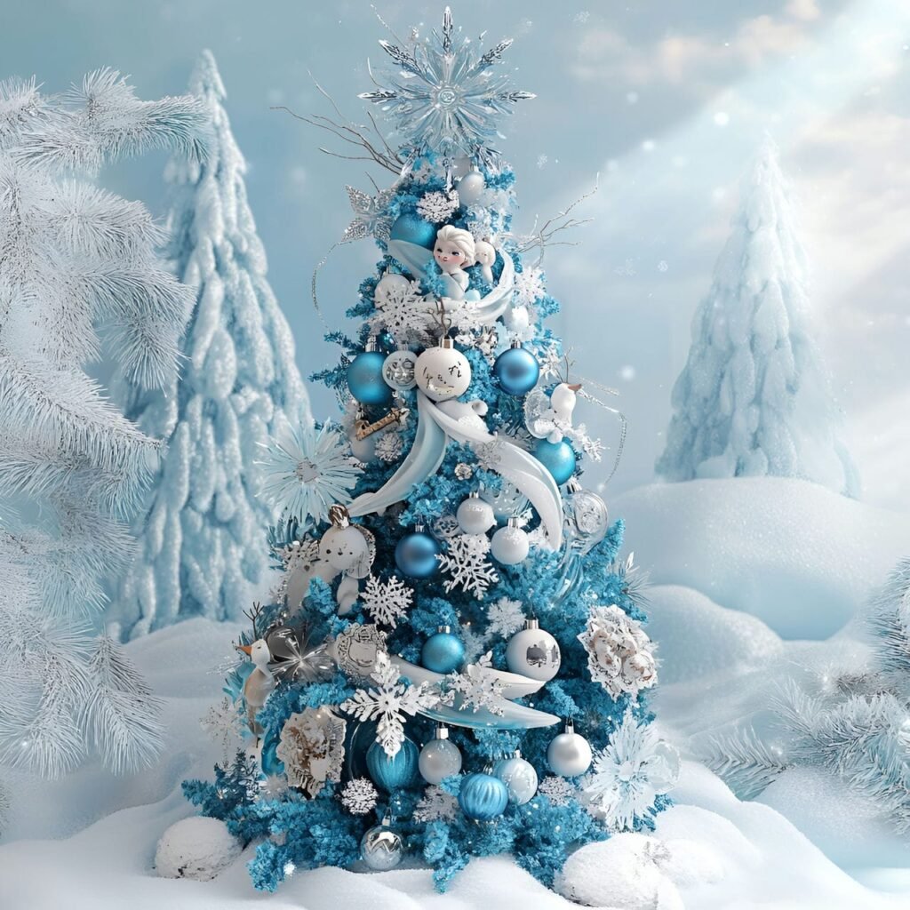 05. Frozen-Themed Christmas Tree: Create a Winter Wonderland with Elsa and Anna