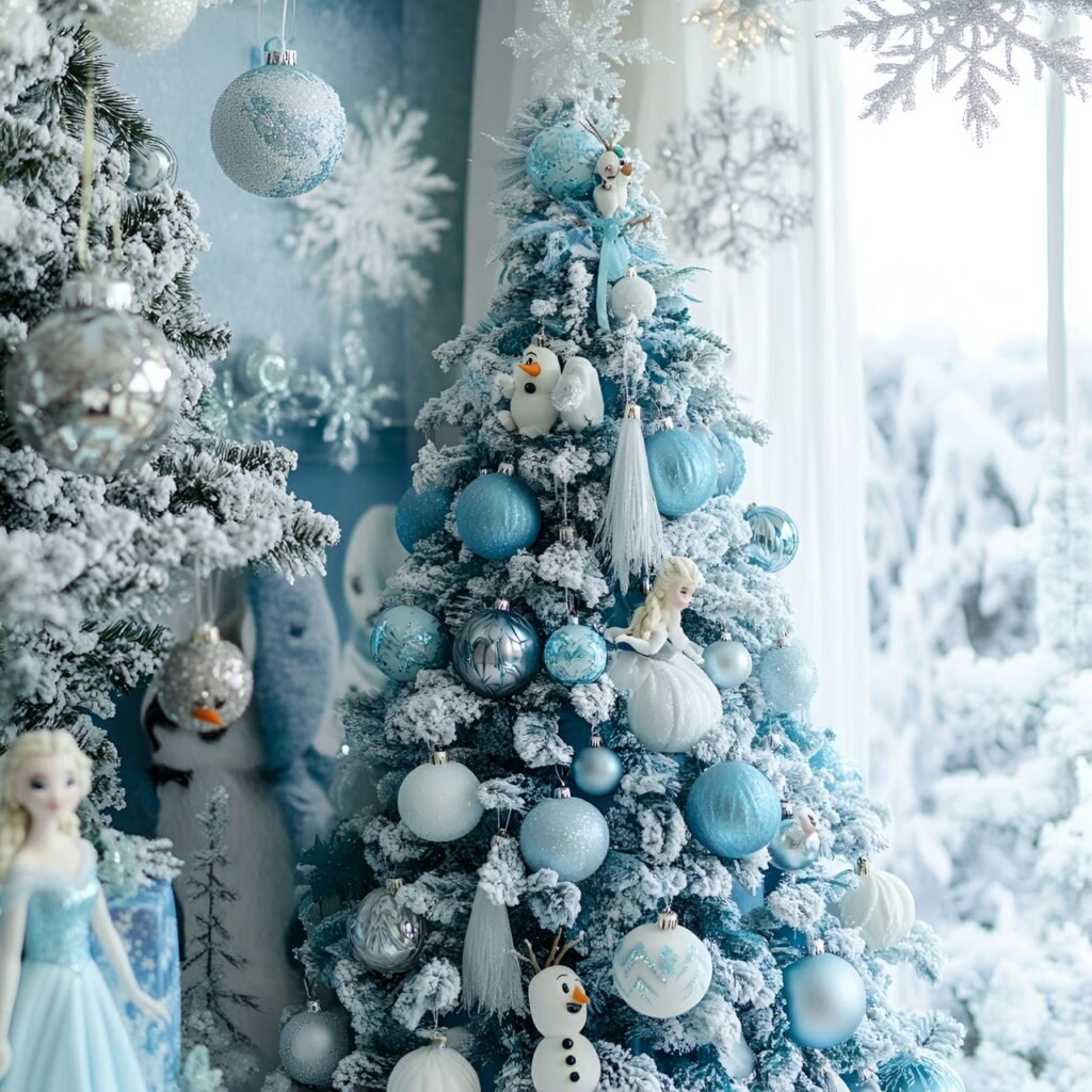 05. Frozen-Themed Christmas Tree: Create a Winter Wonderland with Elsa and Anna