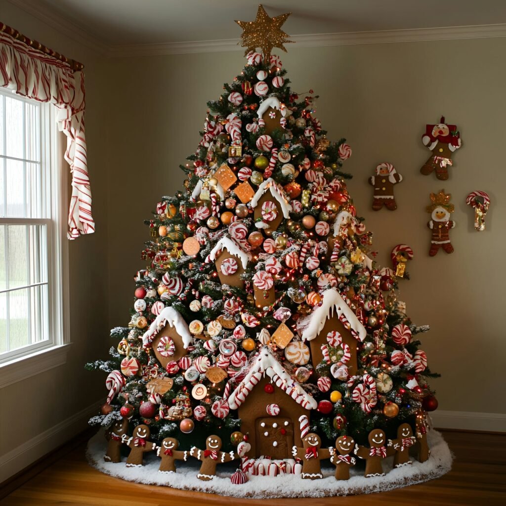 10. Candyland Christmas Tree: Sweeten Your Holidays with Candy-Themed Décor