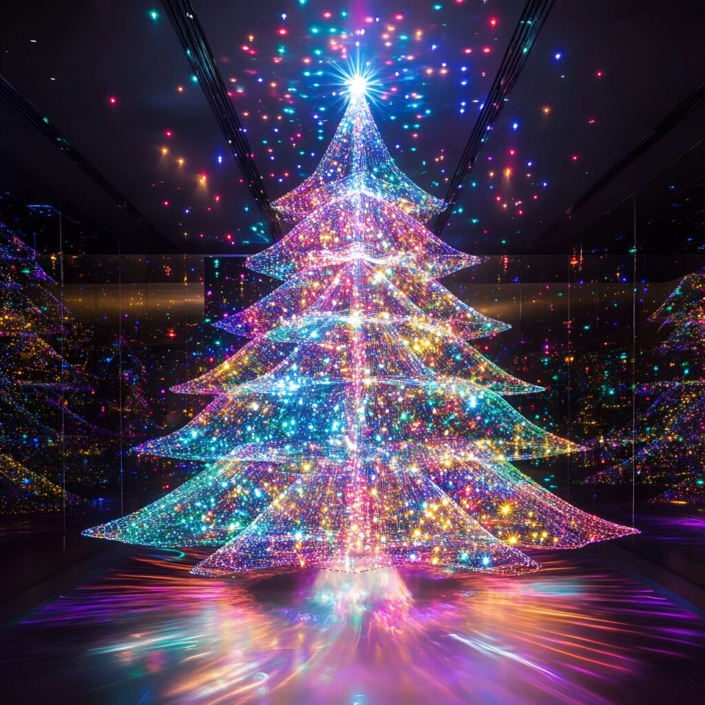 15. Holographic Holiday with Mesmerizing 3D Light Display