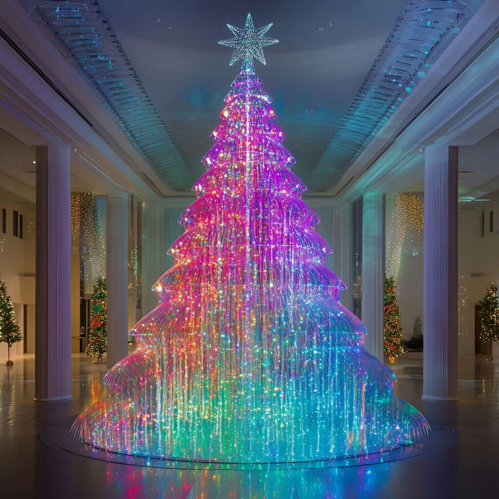 15. Holographic Holiday with Mesmerizing 3D Light Display