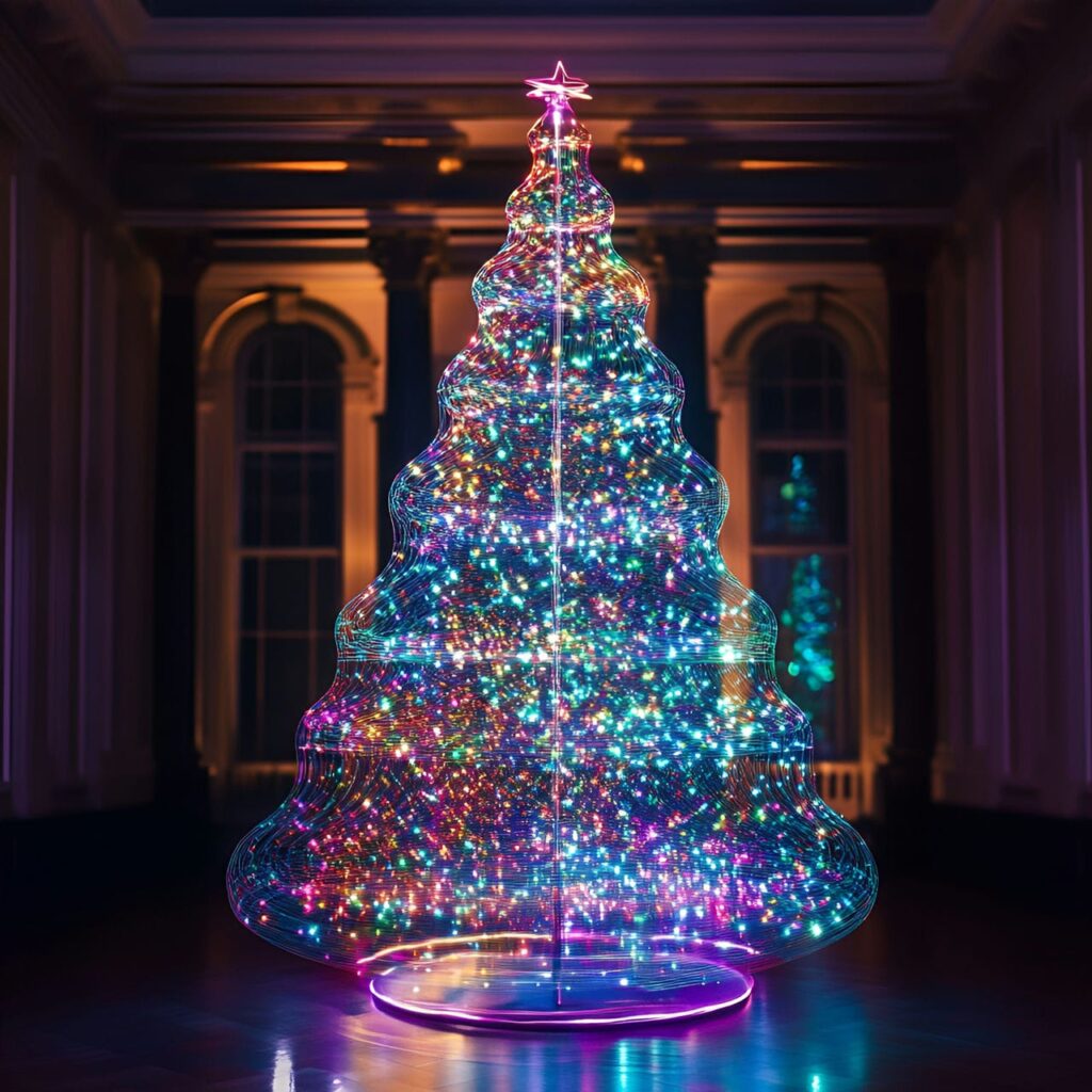 15. Holographic Holiday with Mesmerizing 3D Light Display