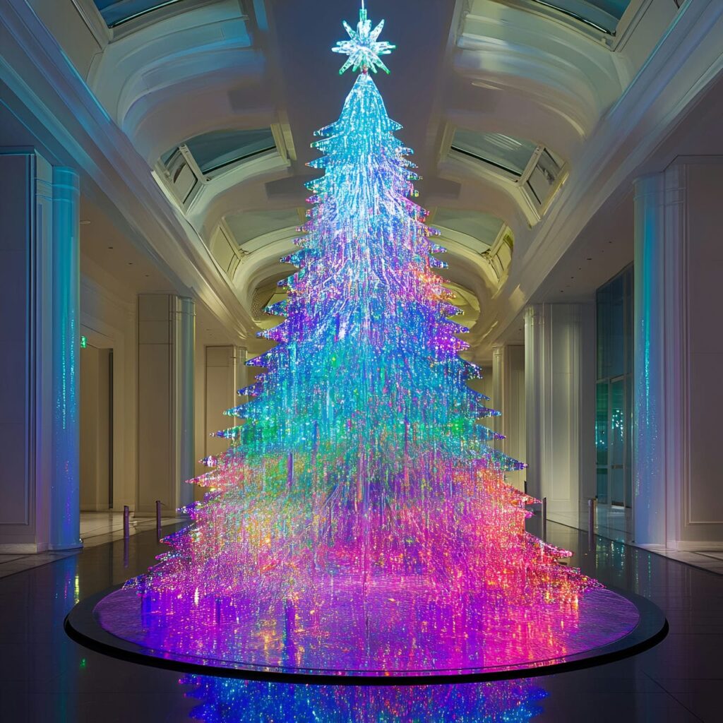 15. Holographic Holiday with Mesmerizing 3D Light Display