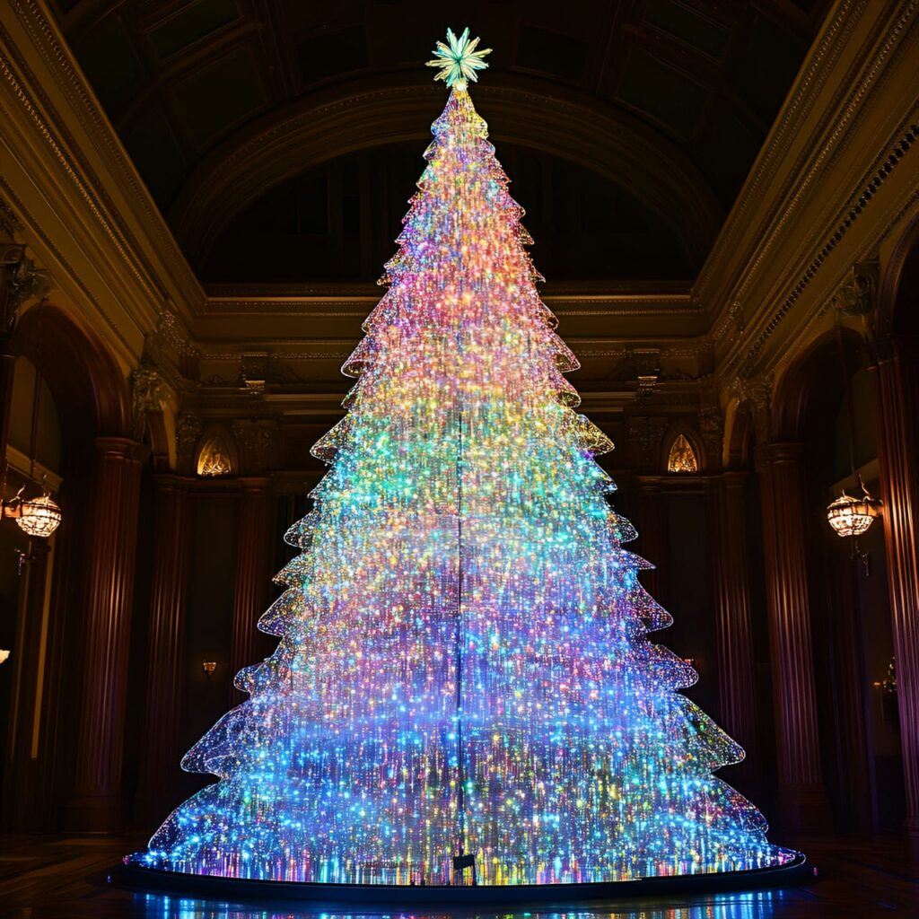 15. Holographic Holiday with Mesmerizing 3D Light Display