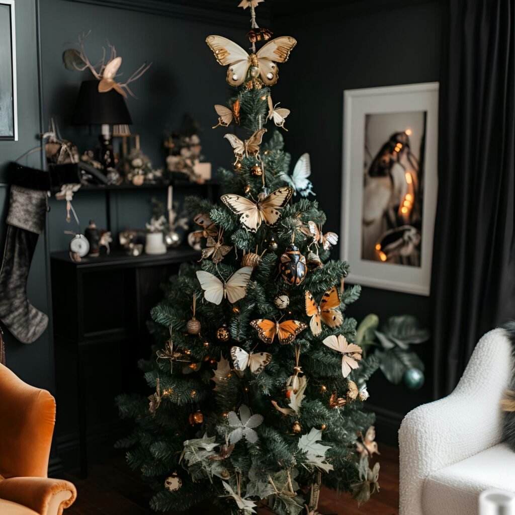 11. Insect & Butterfly Tree with Leafy Garlands and Beetle Ornaments