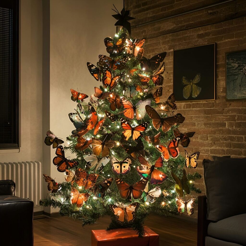 11. Insect & Butterfly Tree with Leafy Garlands and Beetle Ornaments