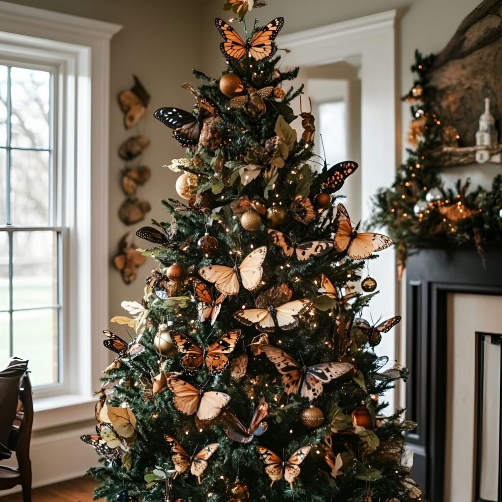 11. Insect & Butterfly Tree with Leafy Garlands and Beetle Ornaments