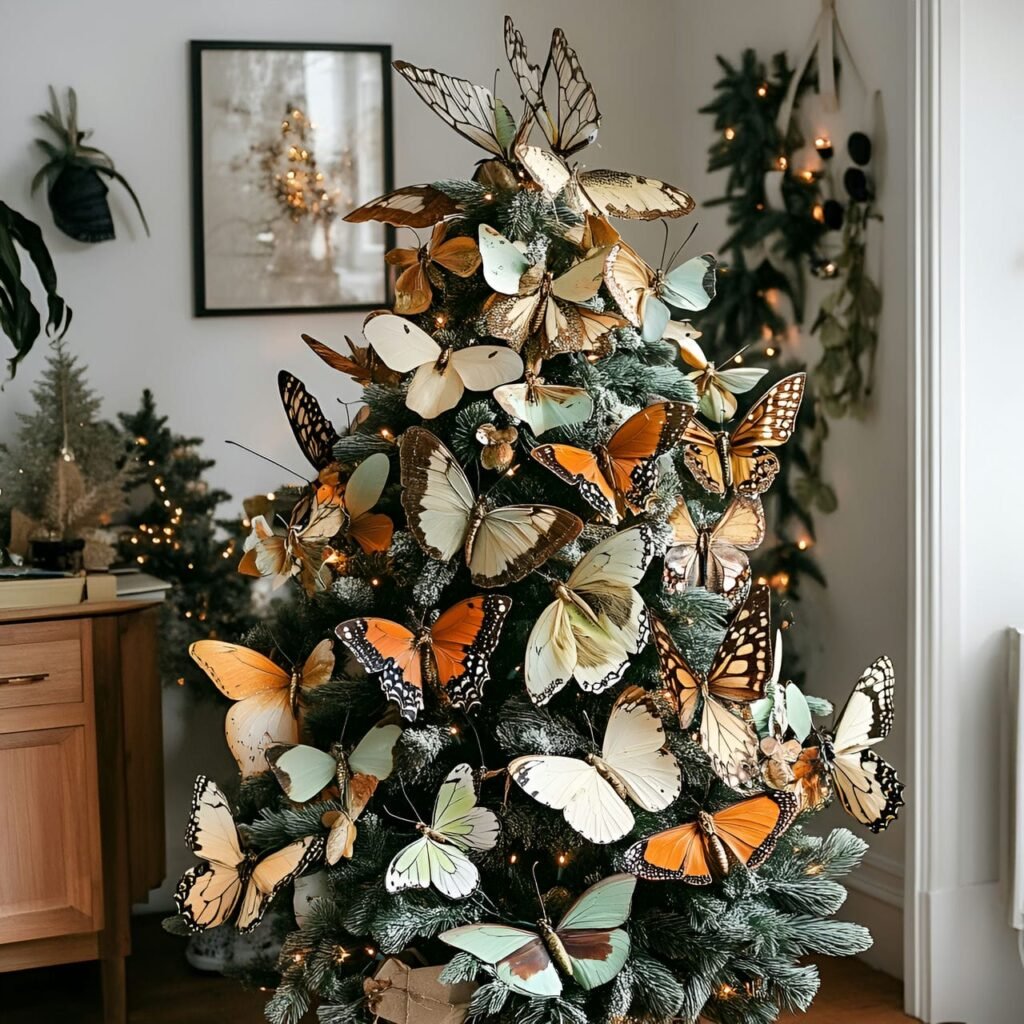 11. Insect & Butterfly Tree with Leafy Garlands and Beetle Ornaments