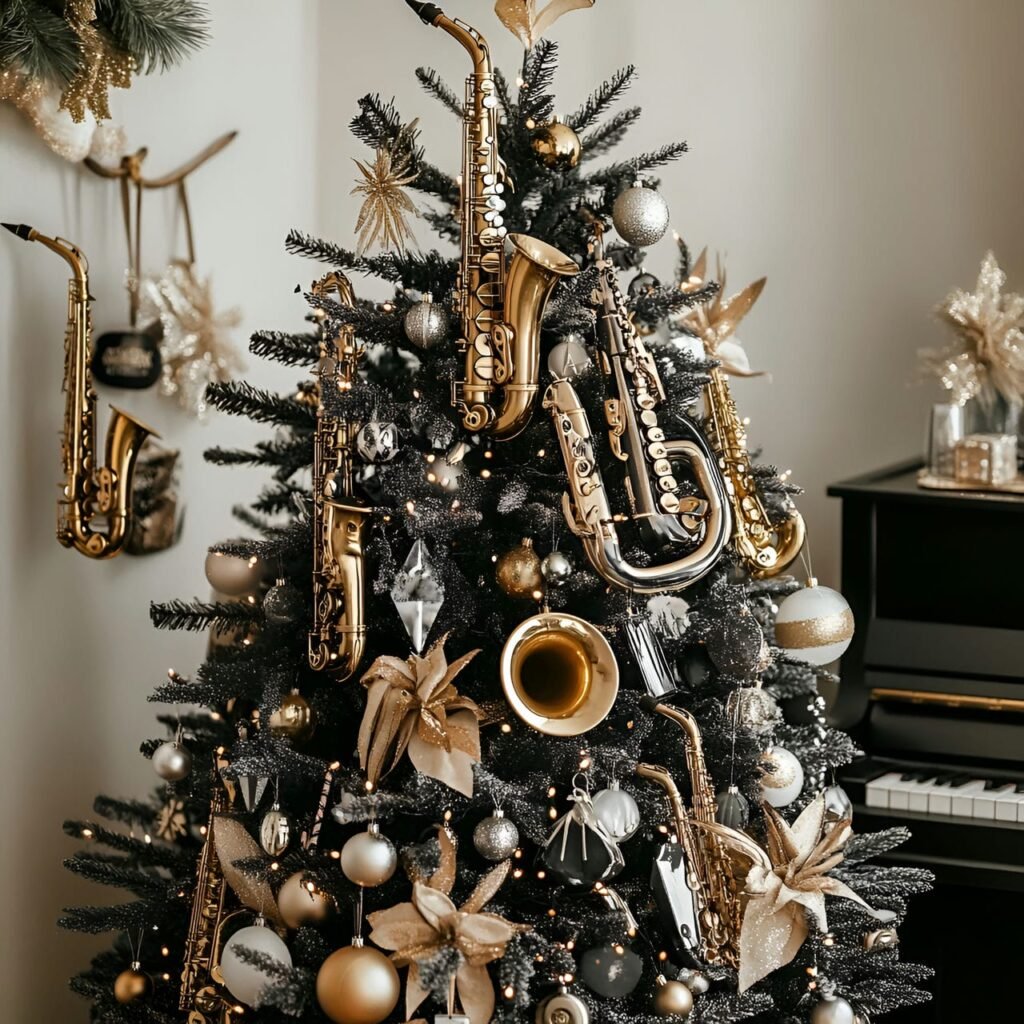 16. Music Lovers Christmas Tree: A Melody of Festive and Harmonious Décor