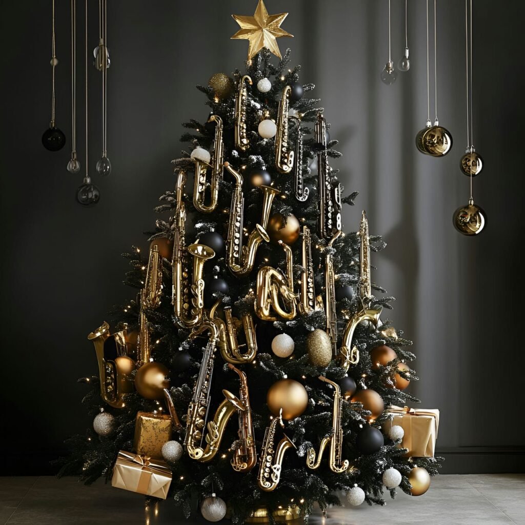 16. Music Lovers Christmas Tree: A Melody of Festive and Harmonious Décor