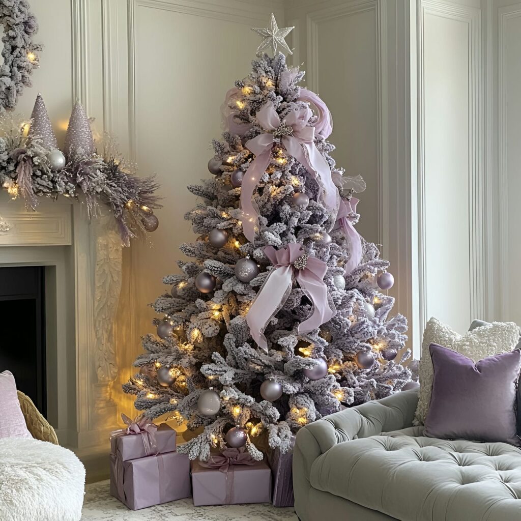 07. Lavender and Baby Pink Tree with Cozy Lace Garlands