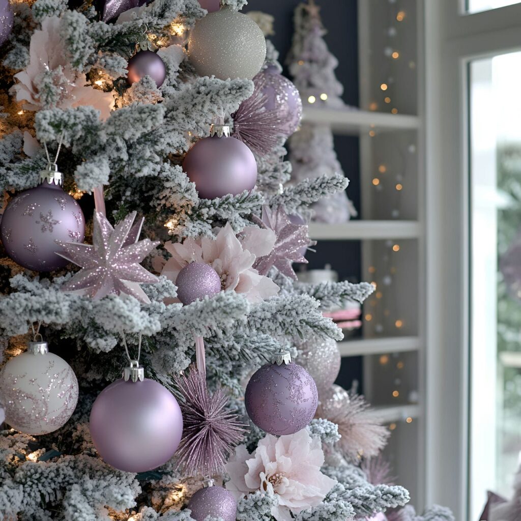 07. Lavender and Baby Pink Tree with Cozy Lace Garlands