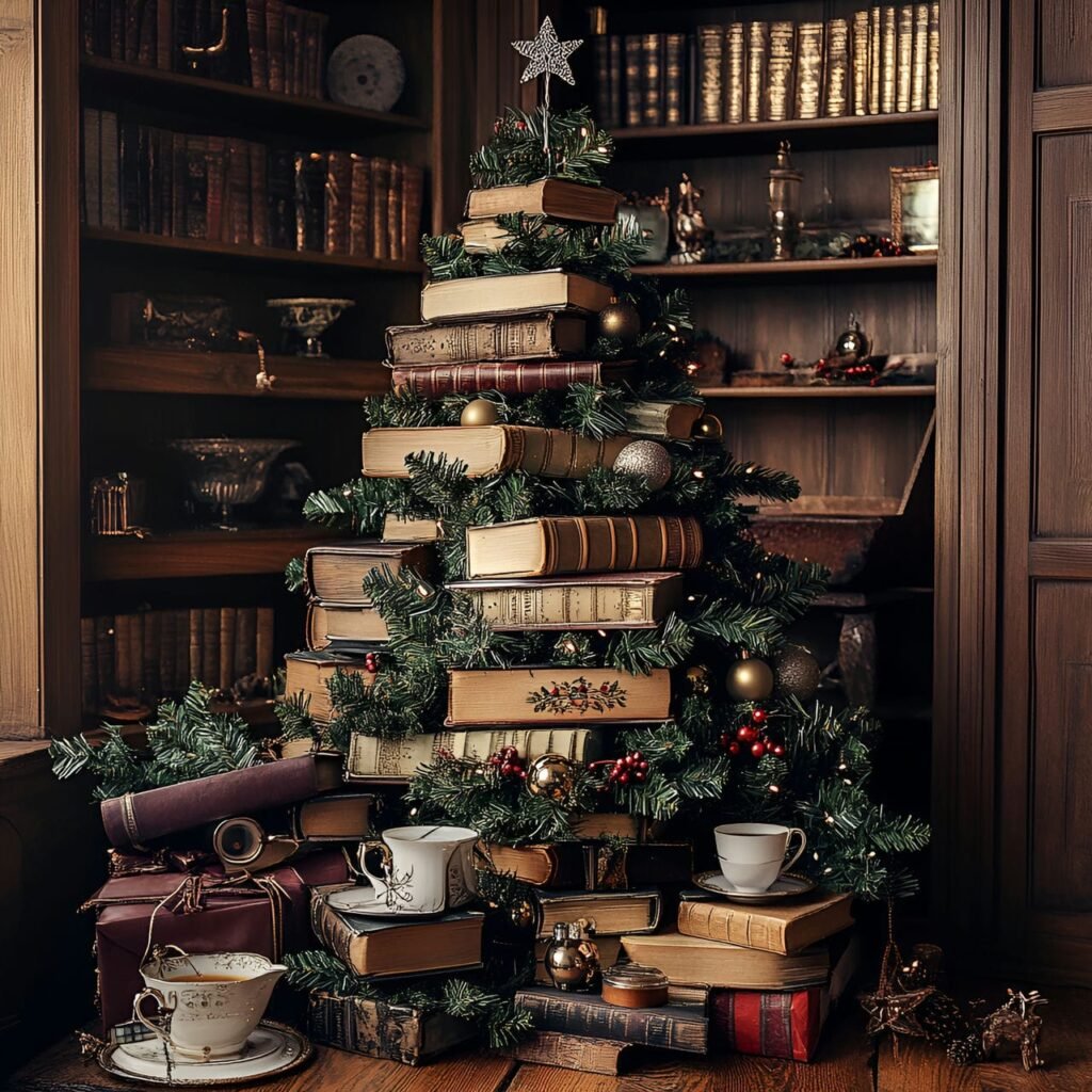 15. Classic Literature Christmas Tree: A Timeless Tribute to Literary Masterpieces