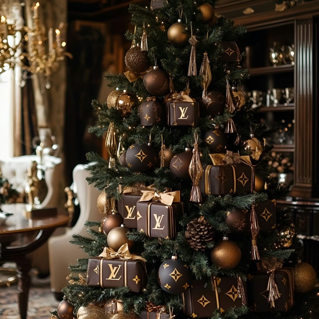 08. Louis Vuitton Holiday Elegance with Monogram Baubles