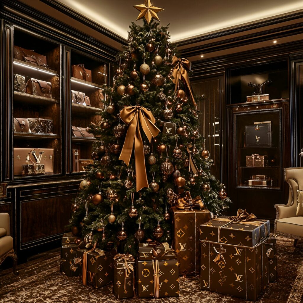 08. Louis Vuitton Holiday Elegance with Monogram Baubles