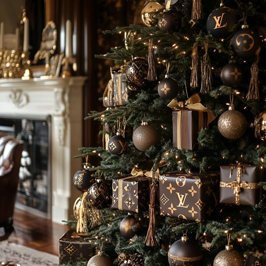 08. Louis Vuitton Holiday Elegance with Monogram Baubles