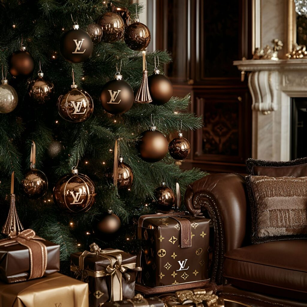 08. Louis Vuitton Holiday Elegance with Monogram Baubles