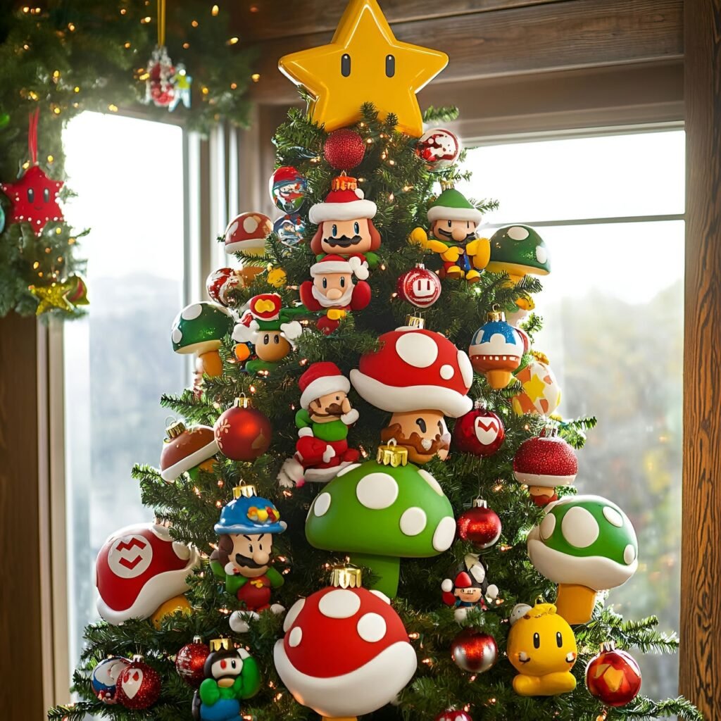 09. Mario Christmas Tree: Power-Up Your Holidays with Super Mario Décor