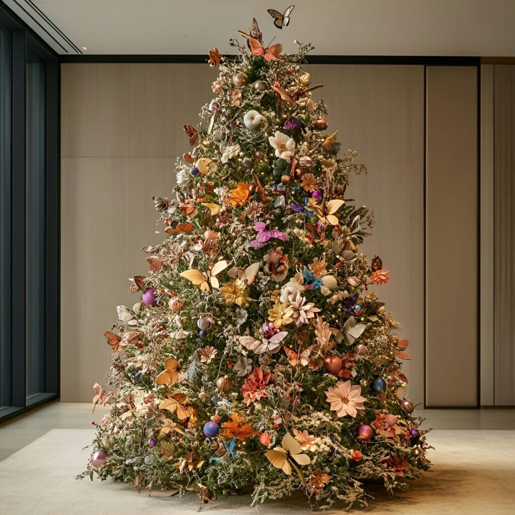 26. Meadow Flowers Tree with Wildflower, Butterfly, and Bee Décor