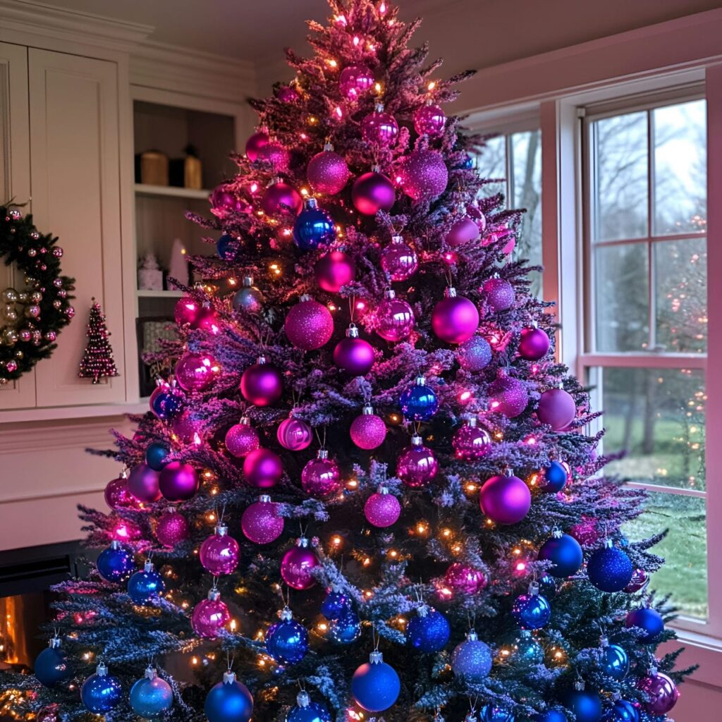 12. Multi-Colored Ombre Christmas Tree with Gradient Effect