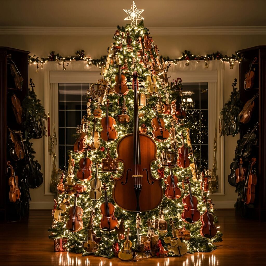 16. Music Lovers Christmas Tree: A Melody of Festive and Harmonious Décor