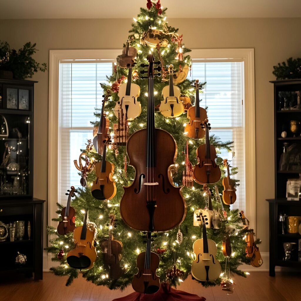 16. Music Lovers Christmas Tree: A Melody of Festive and Harmonious Décor