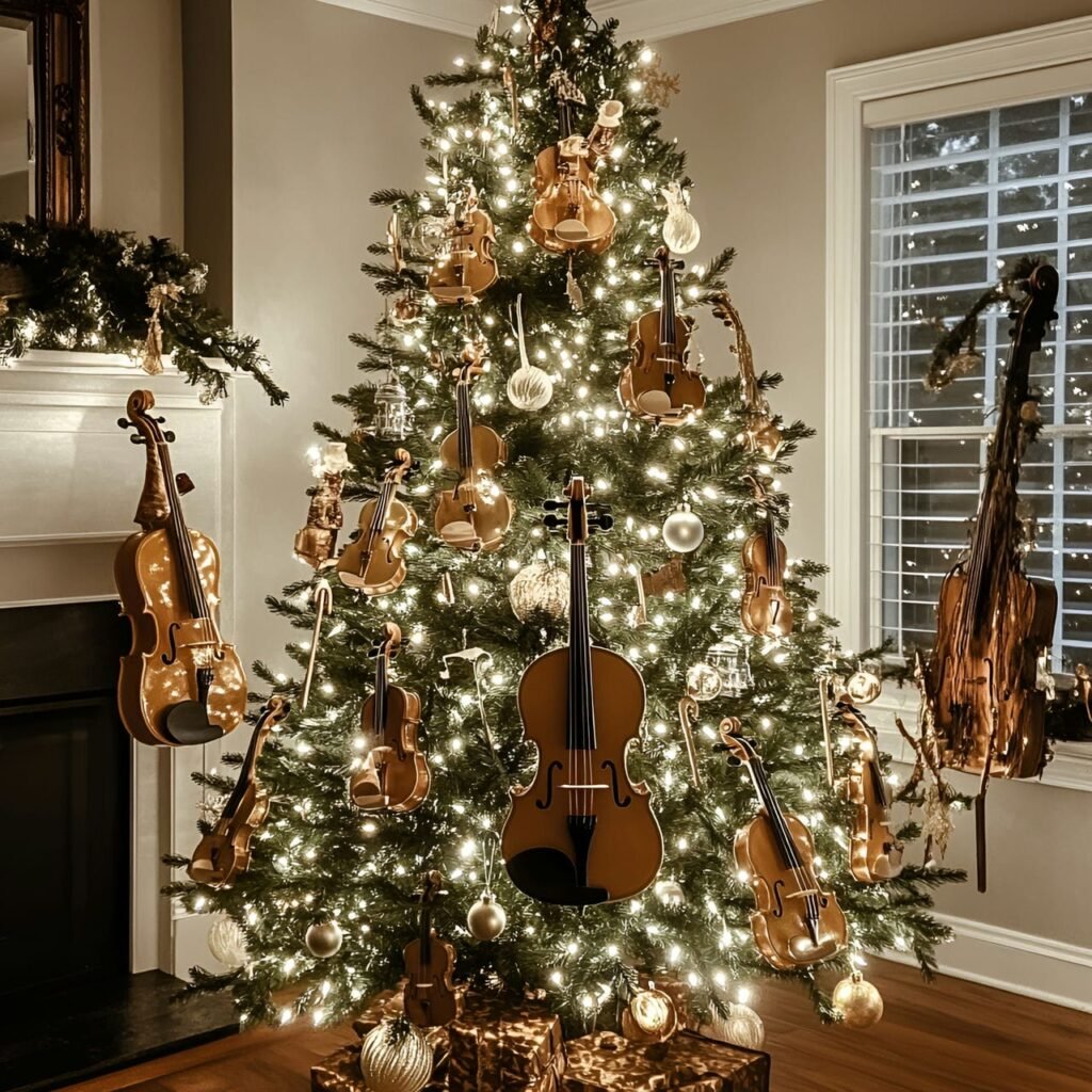 16. Music Lovers Christmas Tree: A Melody of Festive and Harmonious Décor