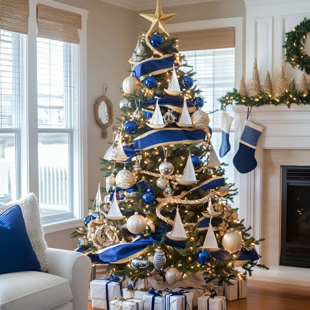 11. Beach-Themed Christmas Tree: Celebrate the Holidays with Coastal Charm