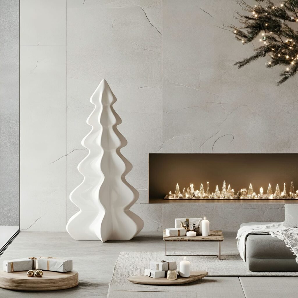 31. Neutral Ceramic Tree with a Matte Minimalist Look