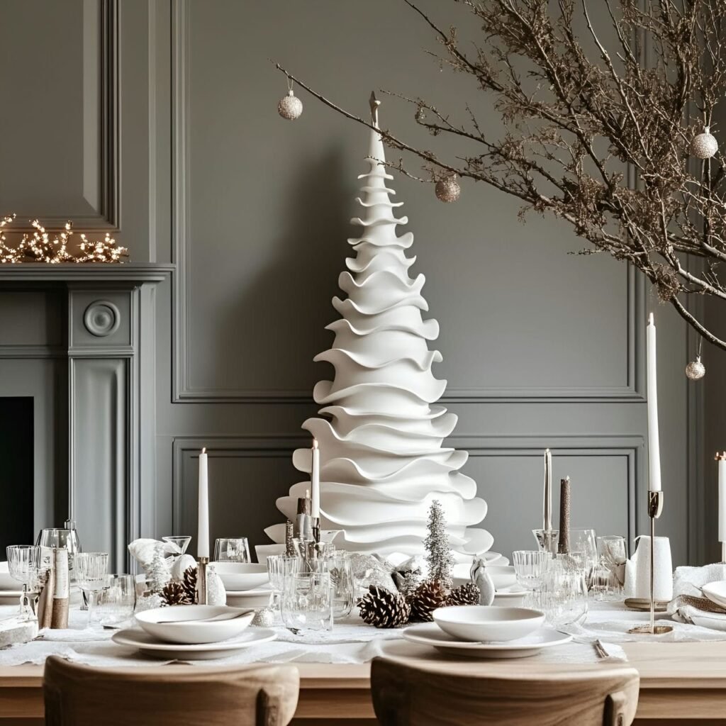 31. Neutral Ceramic Tree with a Matte Minimalist Look