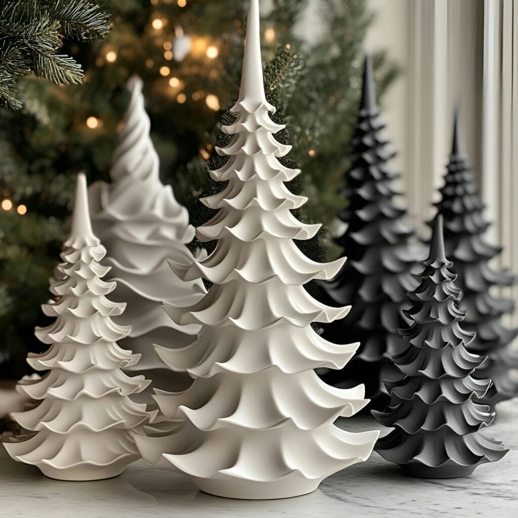 31. Neutral Ceramic Tree with a Matte Minimalist Look