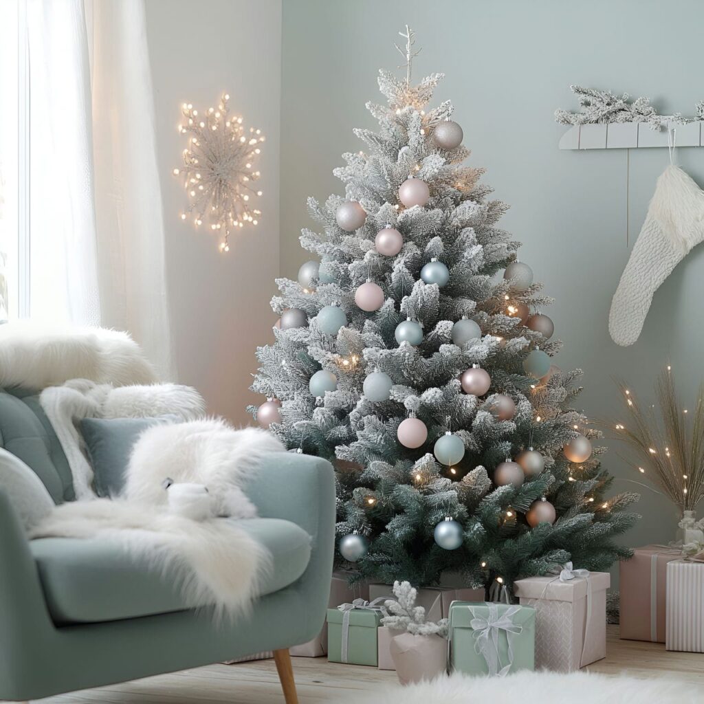 09. Ombre Pastel Christmas Tree in Scandinavian Style with Gradient