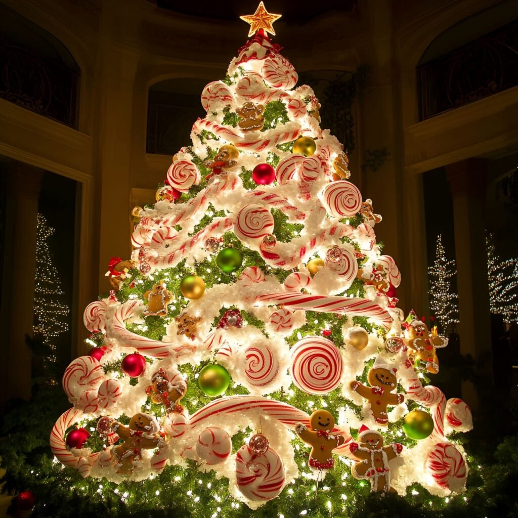 10. Candyland Christmas Tree: Sweeten Your Holidays with Candy-Themed Décor