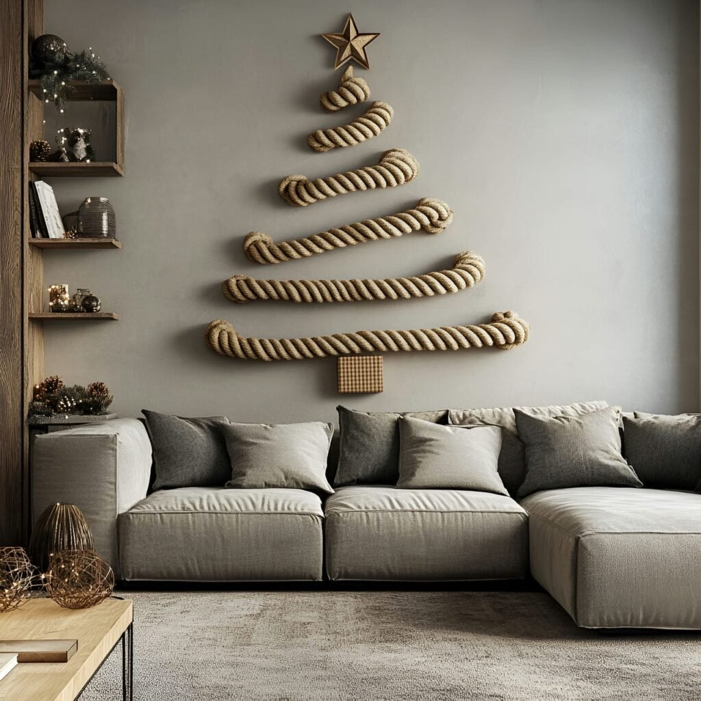 24. Rope Wall Tree with a Simple Triangular Shape