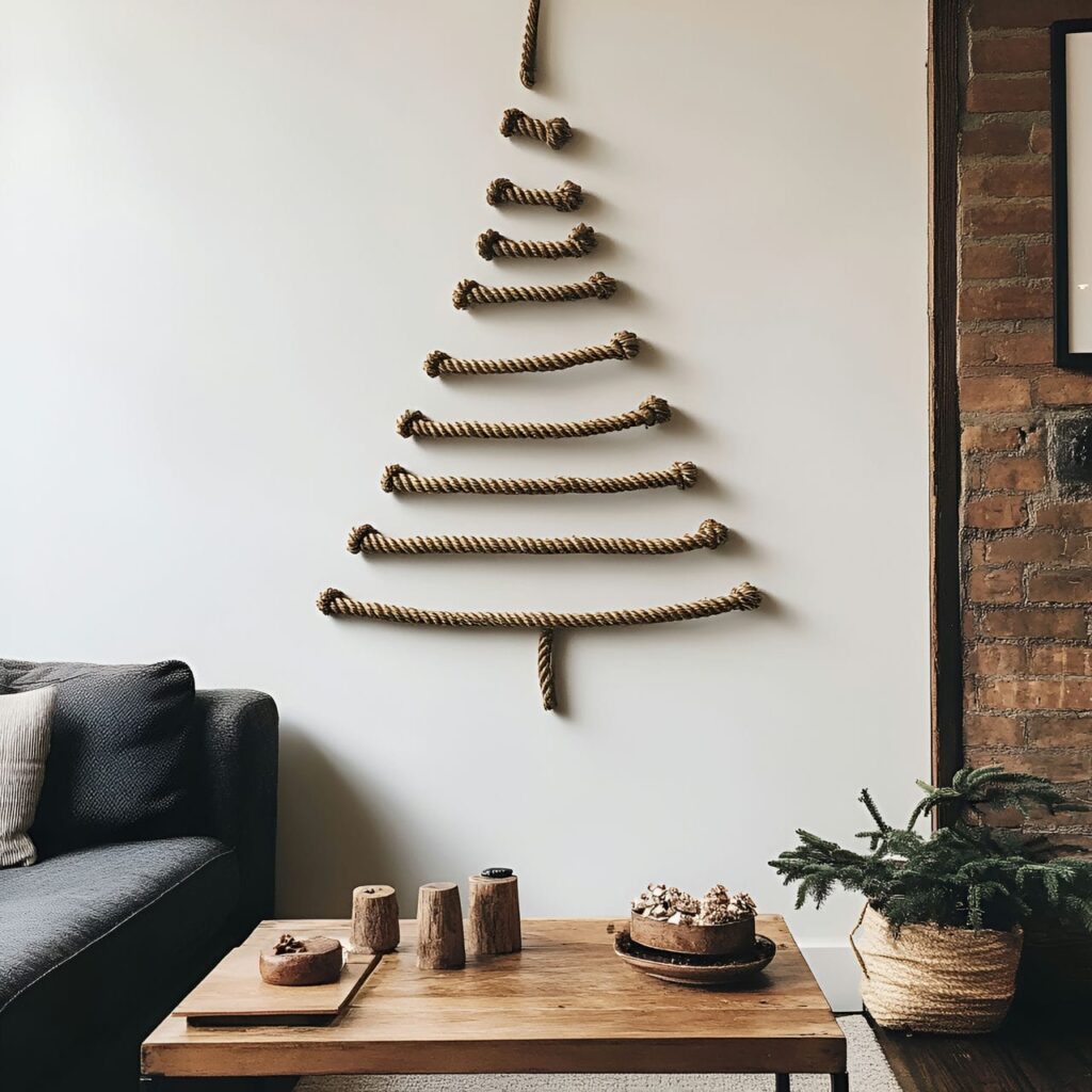 24. Rope Wall Tree with a Simple Triangular Shape